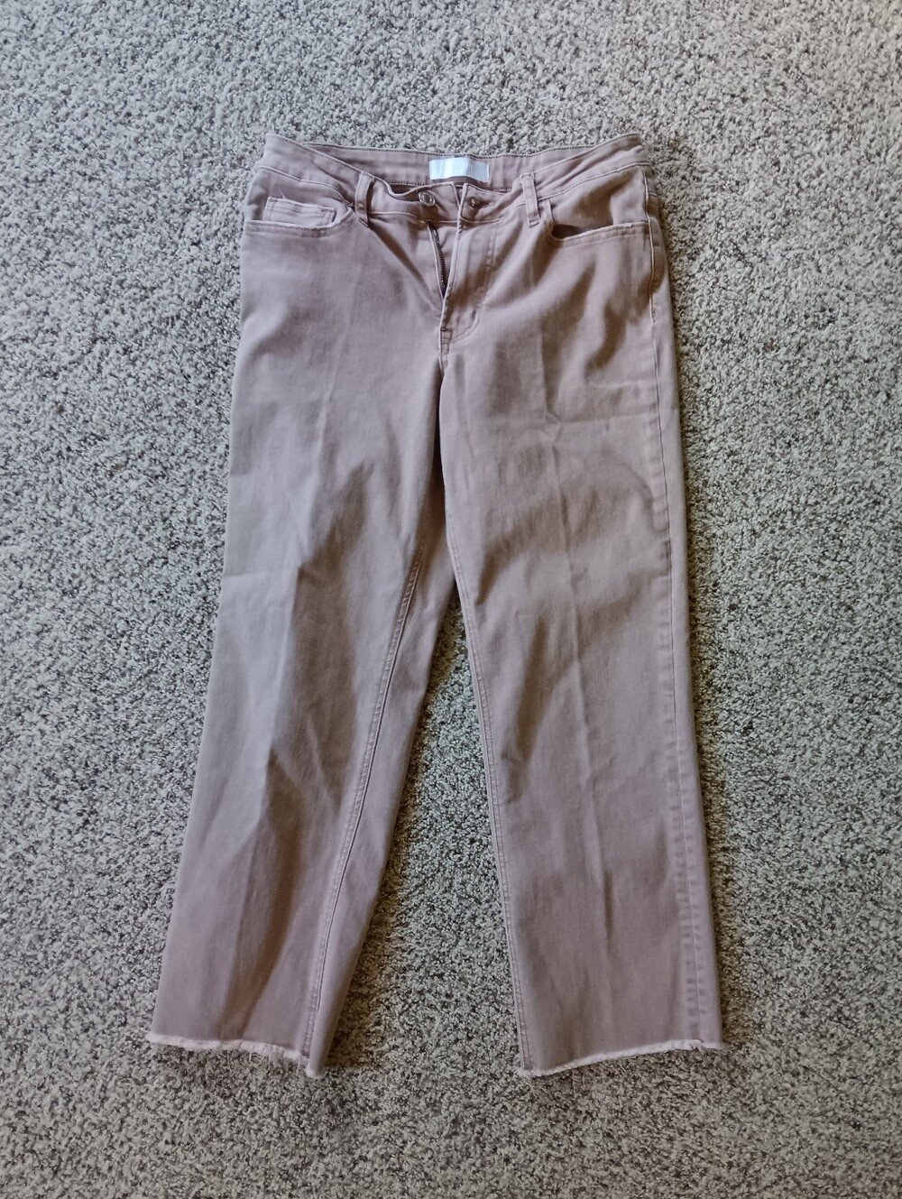 Vervet Straight Leg Raw Hem Pink Slight Crop Jeans 30 Spring Girly